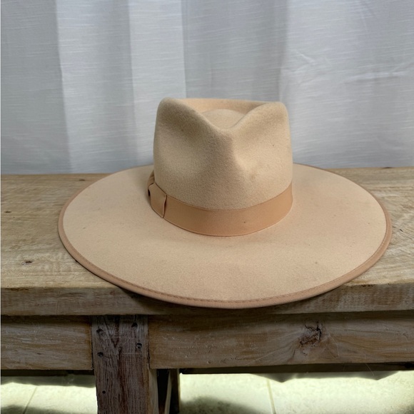 Lack of Color Ivory Rancher Wool Felt Hat Wide Brim Fedora Festival Size S /55cm - Picture 8 of 16